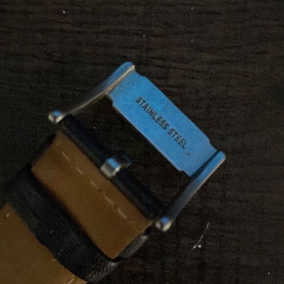 FOSSIL large face men’s black leather watch - Picture 8 of 10